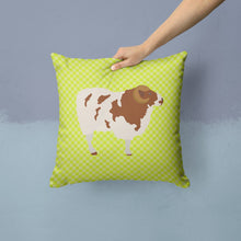 Load image into Gallery viewer, Jacob Sheep Green Throw Pillow - 14x14 Decorative Pillow – Art for Your Home &amp; Patio BB7801PW1414