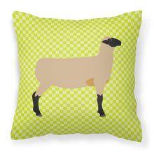 Load image into Gallery viewer, Hampshire Down Sheep Green Fabric Decorative Pillow BB7802PW1818