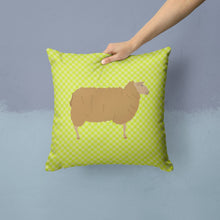 Load image into Gallery viewer, East Friesian Sheep Green Throw Pillow - 14x14 Decorative Pillow – Art for Your Home &amp; Patio BB7803PW1414