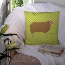 Load image into Gallery viewer, East Friesian Sheep Green Throw Pillow - 14x14 Decorative Pillow – Art for Your Home &amp; Patio BB7803PW1414