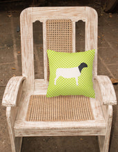 Load image into Gallery viewer, Dorper Sheep Green Fabric Decorative Pillow BB7804PW1818