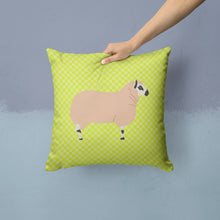 Load image into Gallery viewer, Kerry Hill Sheep Green Throw Pillow - 14x14 Decorative Pillow – Art for Your Home &amp; Patio BB7805PW1414