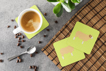 Load image into Gallery viewer, Horned Dorset Sheep Green Foam Coaster  BB7806FC