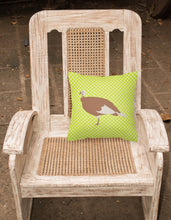 Load image into Gallery viewer, Jersey Buff Turkey Hen Green Fabric Decorative Pillow BB7810PW1818
