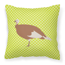 Load image into Gallery viewer, Jersey Buff Turkey Hen Green Fabric Decorative Pillow BB7810PW1818