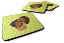 Load image into Gallery viewer, Bronze Turkey Green Foam Coaster  BB7812FC