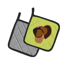 Load image into Gallery viewer, Bronze Turkey Green Pot Holders - Set of 2 - Heat-Resistant Kitchen Essentials BB7812PTHD