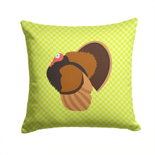 Load image into Gallery viewer, Bronze Turkey Green Throw Pillow - 14x14 Decorative Pillow – Art for Your Home &amp; Patio BB7812PW1414