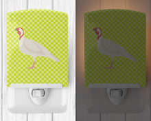 Load image into Gallery viewer, Beltsville Small White Turkey Hen Green Ceramic Night Light BB7815CNL