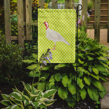 Load image into Gallery viewer, Beltsville Small White Turkey Hen Green Garden Flag - Outdoor Decorative Yard Flag