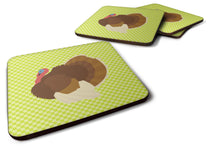 Load image into Gallery viewer, French Turkey Dindon Green Foam Coaster  BB7816FC