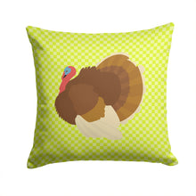 Load image into Gallery viewer, French Turkey Dindon Green Throw Pillow - 14x14 Decorative Pillow – Art for Your Home &amp; Patio BB7816PW1414
