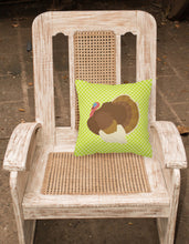 Load image into Gallery viewer, French Turkey Dindon Green Fabric Decorative Pillow BB7816PW1818