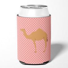 Load image into Gallery viewer, Arabian Camel Dromedary Pink Check Can or Bottle Hugger BB7817CC