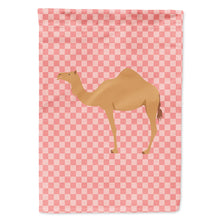 Load image into Gallery viewer, Arabian Camel Dromedary Pink Check Flag Canvas House Size BB7817CHF