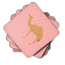 Load image into Gallery viewer, Arabian Camel Dromedary Pink Check Foam Coaster  BB7817FC
