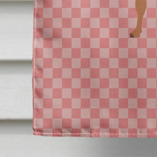 Load image into Gallery viewer, Bactrian Camel Pink Check Flag Canvas House Size BB7818CHF