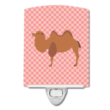 Load image into Gallery viewer, Bactrian Camel Pink Check Ceramic Night Light BB7818CNL