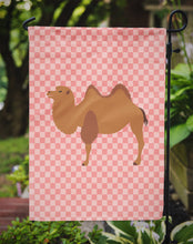 Load image into Gallery viewer, Bactrian Camel Pink Check Garden Flag - Outdoor Decorative Yard Flag