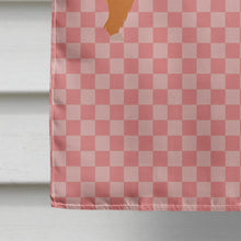 Load image into Gallery viewer, Highland Cow Pink Check Flag Canvas House Size BB7820CHF