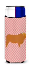 Load image into Gallery viewer, Highland Cow Pink Check   Hugger for slim cans