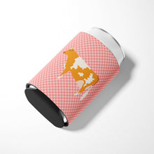 Load image into Gallery viewer, Guernsey Cow Pink Check Can or Bottle Hugger BB7821CC