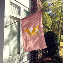 Load image into Gallery viewer, Guernsey Cow Pink Check Flag Canvas House Size BB7821CHF