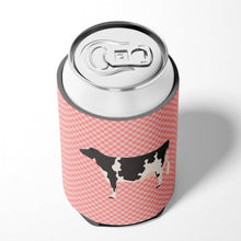 Load image into Gallery viewer, Holstein Cow Pink Check Can or Bottle Hugger