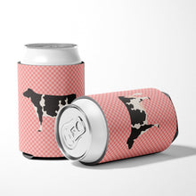 Load image into Gallery viewer, Holstein Cow Pink Check Can or Bottle Hugger