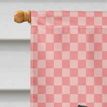 Load image into Gallery viewer, Holstein Cow Pink Check Flag Canvas House Size BB7822CHF