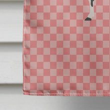 Load image into Gallery viewer, Holstein Cow Pink Check Flag Canvas House Size BB7822CHF