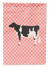 Load image into Gallery viewer, Holstein Cow Pink Check Garden Flag - Outdoor Decorative Yard Flag