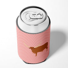 Load image into Gallery viewer, Ankole-Watusu Cow Pink Check Can or Bottle Hugger BB7823CC
