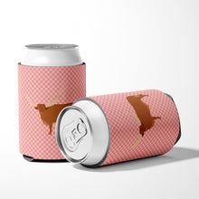 Load image into Gallery viewer, Ankole-Watusu Cow Pink Check Can or Bottle Hugger BB7823CC
