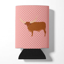Load image into Gallery viewer, Ankole-Watusu Cow Pink Check Can or Bottle Hugger BB7823CC
