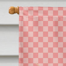 Load image into Gallery viewer, Ankole-Watusu Cow Pink Check Flag Canvas House Size BB7823CHF