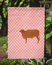 Load image into Gallery viewer, Ankole-Watusu Cow Pink Check Garden Flag - Outdoor Decorative Yard Flag