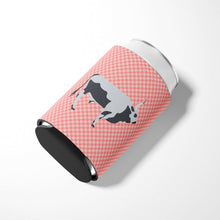 Load image into Gallery viewer, Hungarian Grey Steppe Cow Pink Check Can or Bottle Hugger BB7824CC