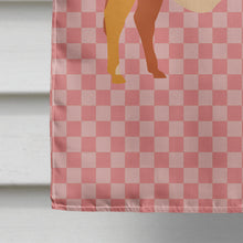 Load image into Gallery viewer, Zebu Indicine Cow Pink Check Flag Canvas House Size BB7825CHF