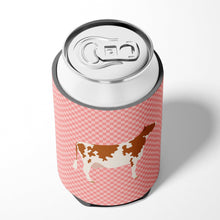 Load image into Gallery viewer, Ayrshire Cow Pink Check Can or Bottle Hugger BB7827CC