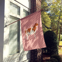 Load image into Gallery viewer, Ayrshire Cow Pink Check Flag Canvas House Size BB7827CHF