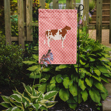 Load image into Gallery viewer, Ayrshire Cow Pink Check Garden Flag - Outdoor Decorative Yard Flag