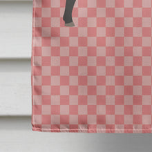 Load image into Gallery viewer, Black Angus Cow Pink Check Flag Canvas House Size BB7828CHF