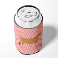 Load image into Gallery viewer, Jersey Cow Pink Check Can or Bottle Hugger BB7829CC