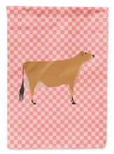 Load image into Gallery viewer, Jersey Cow Pink Check Garden Flag - Outdoor Decorative Yard Flag