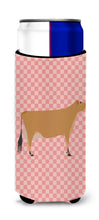 Load image into Gallery viewer, Jersey Cow Pink Check   Hugger for slim cans