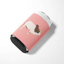 Load image into Gallery viewer, Malvi Cow Pink Check Can or Bottle Hugger BB7830CC
