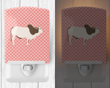 Load image into Gallery viewer, Malvi Cow Pink Check Ceramic Night Light BB7830CNL