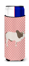 Load image into Gallery viewer, Malvi Cow Pink Check   Hugger for slim cans