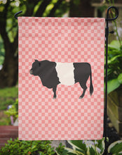 Load image into Gallery viewer, Belted Galloway Cow Pink Check Garden Flag - Outdoor Decorative Yard Flag